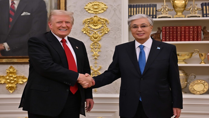 President Kassym-Jomart Tokayev holds talks with U.S. President Donald Trump
