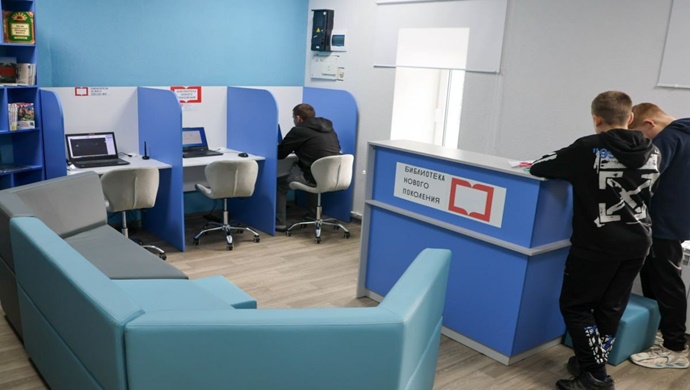 В Беловодске (ЛНР) при поддержке «Единой России» открылась модельная библиотека нового поколения