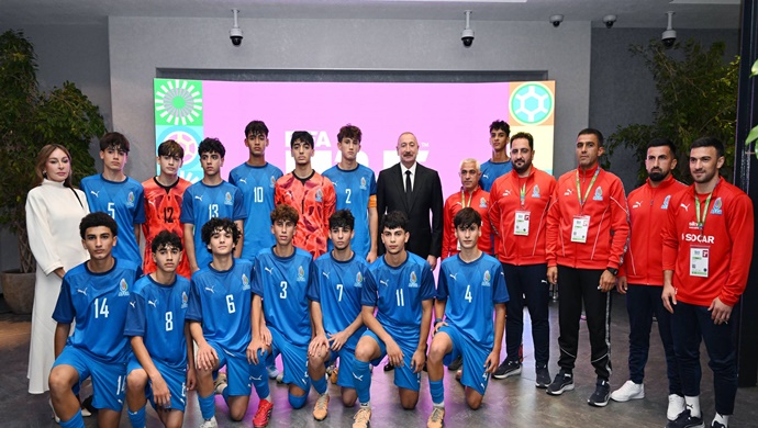 Ilham Aliyev watched opening ceremony of FIFA U-15 World Cup and Festival